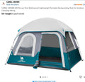 4-6 person tent, open box, never used.