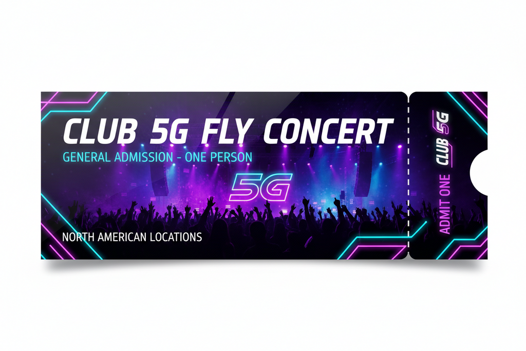 Fly Concert Ticket, first 3 rolls.