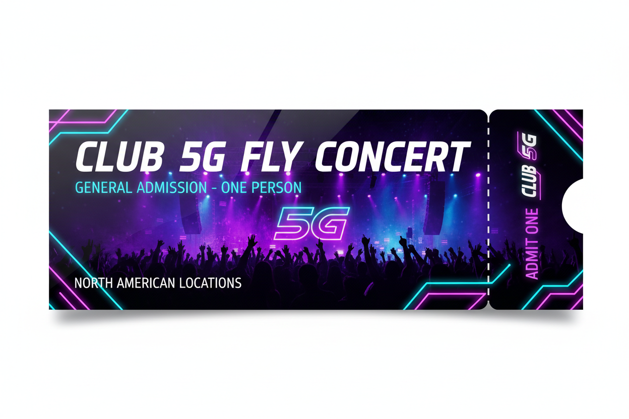 Fly Concert Ticket, first 3 rolls.