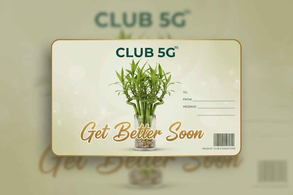 ¡Tarjeta de regalo Club 5G, Mejorate Pronto!
