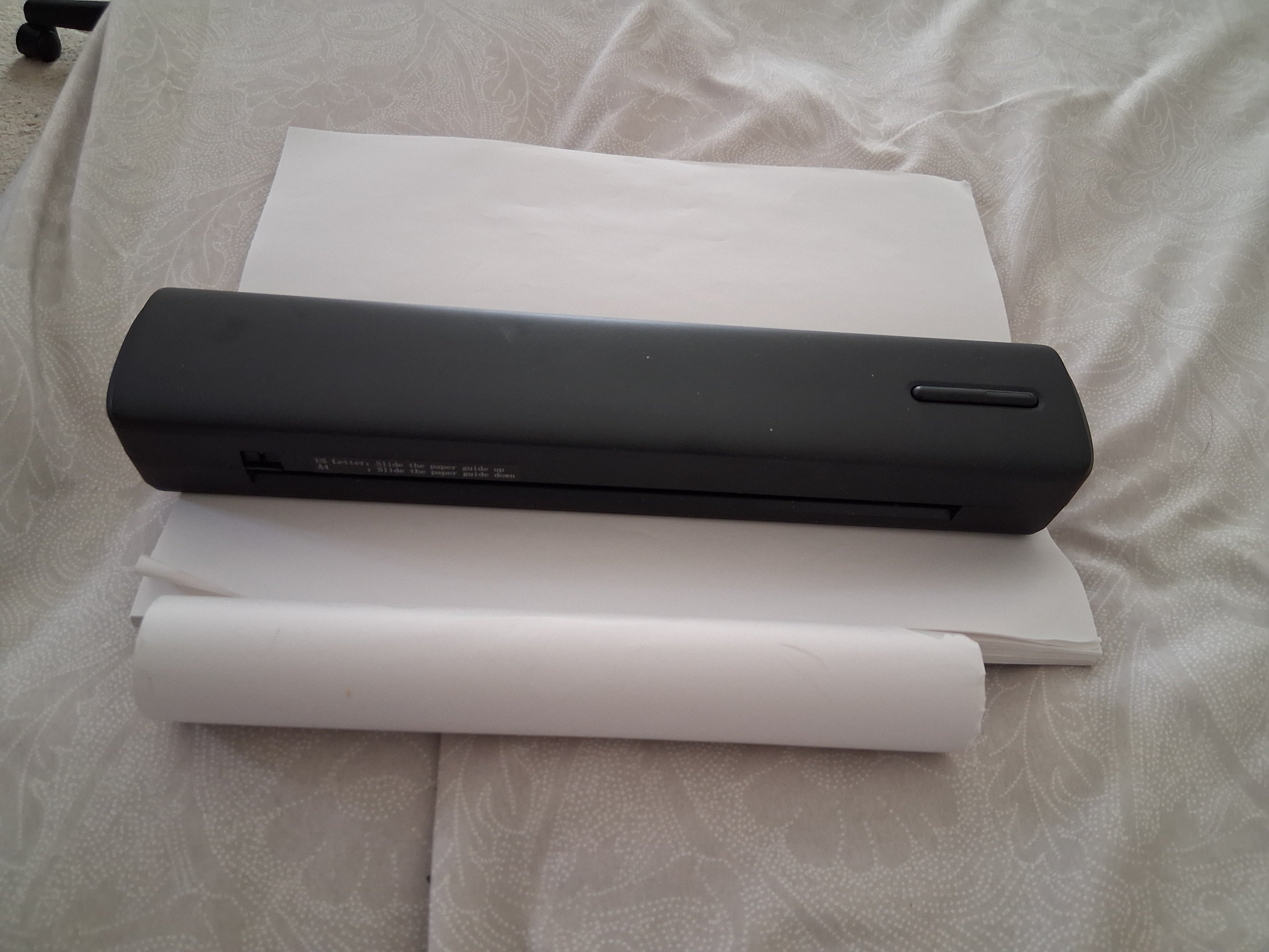 Portable thermal Printer with Thermal A4 paper and Roll Paper