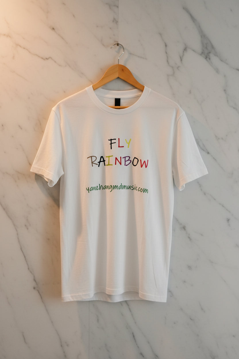 Fly Rainbow Cotton T shirt, New