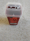 Small size sharp container,new,perfect for 3ml antibiotic muscle injection.