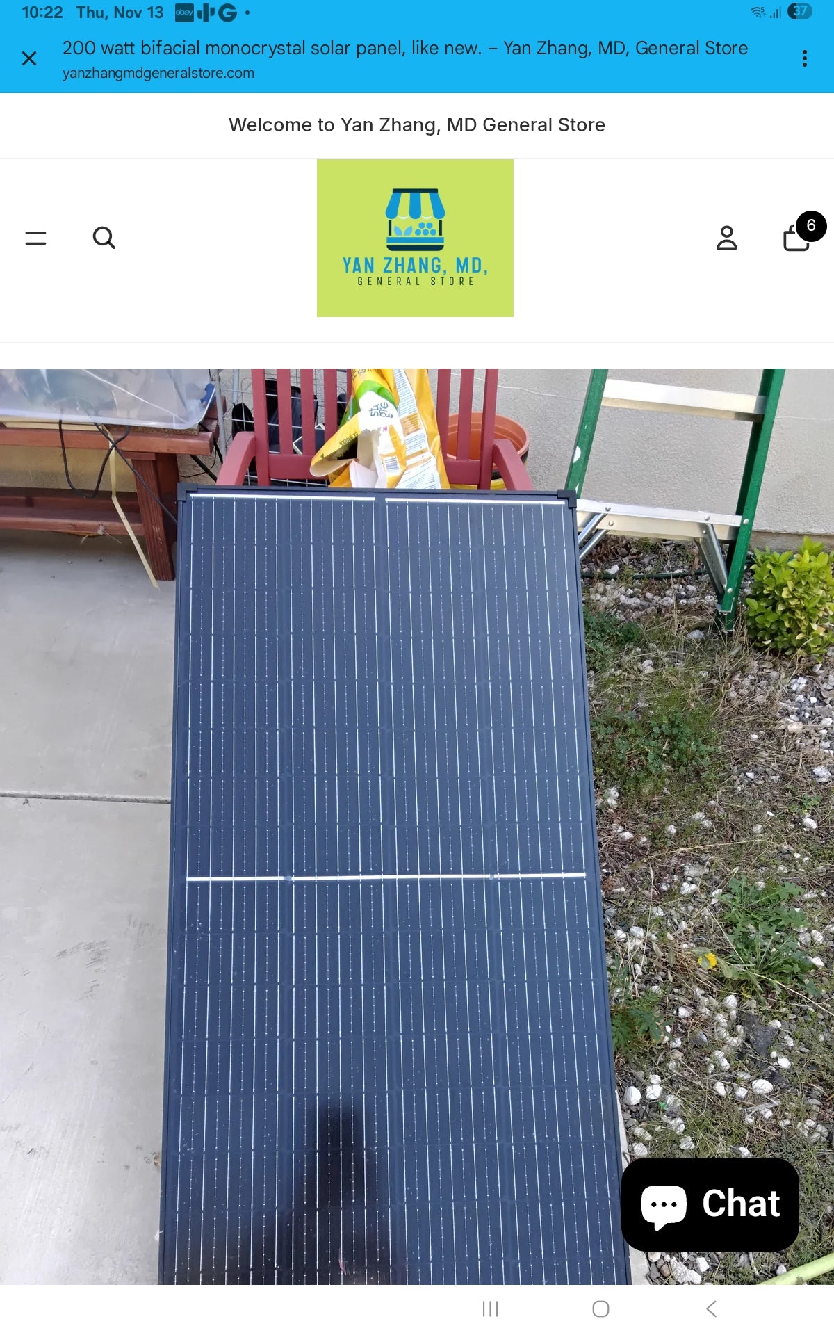 200 watt moncrystal solar panel, local pick up 92407
